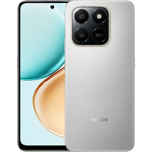 Телефон Honor X7d 128Gb Ram 6Gb Meteor Silver фото 